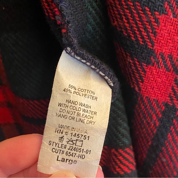 Peach Love California Plaid Waterfall Vest, size Large - Picture 4 of 7